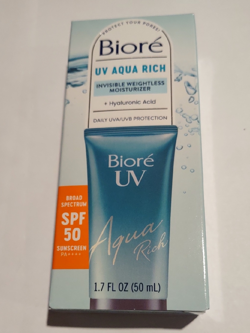 Biore UV Aqua Rich SPF 50 - Blue Moisturizing Sunscreen